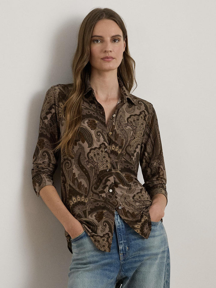 Paisley jersey shirt