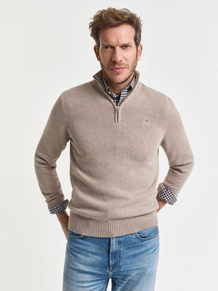 Casual Cotton Half Zip