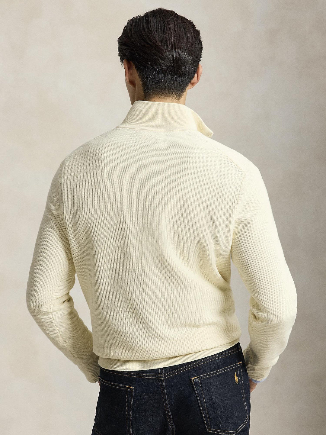 Cotton quarter zip sweater