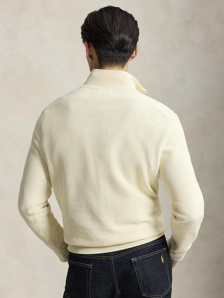 Cotton quarter zip sweater