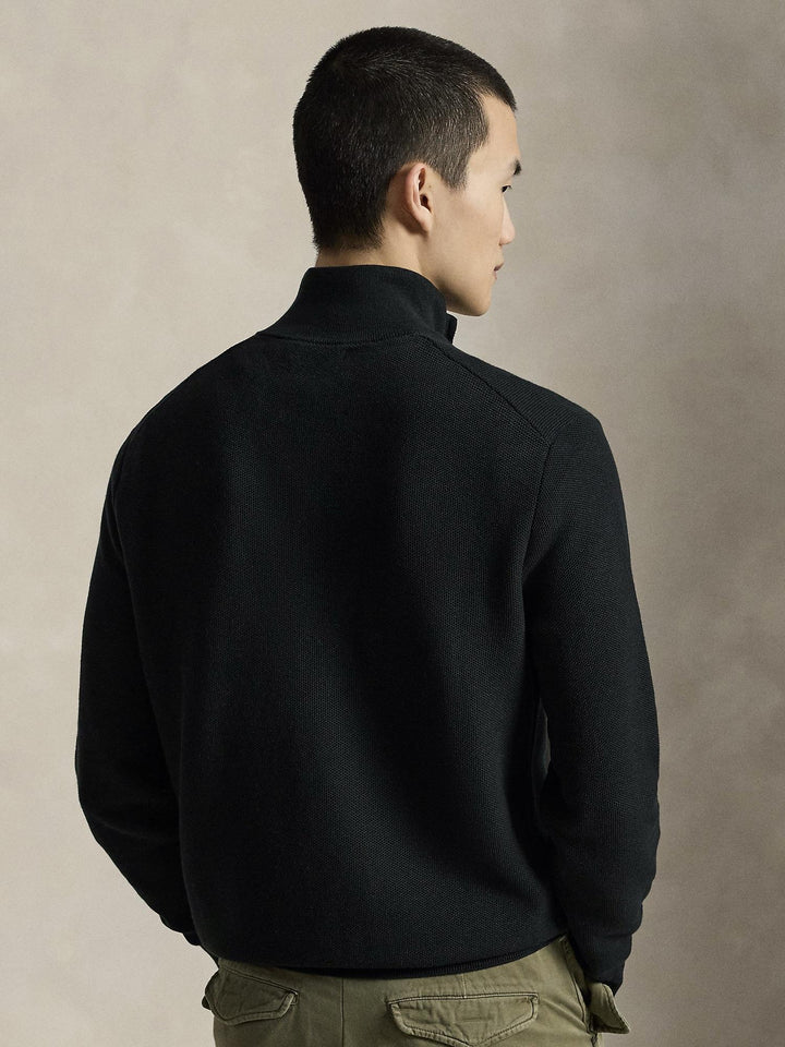 Cotton quarter zip sweater