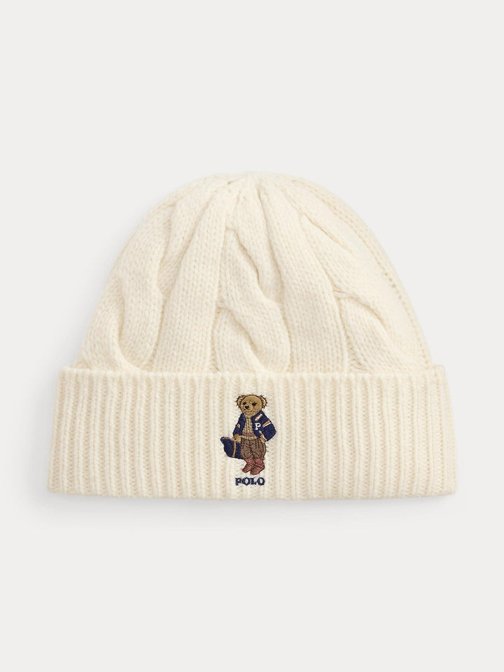 Polo bear cable wool beanie