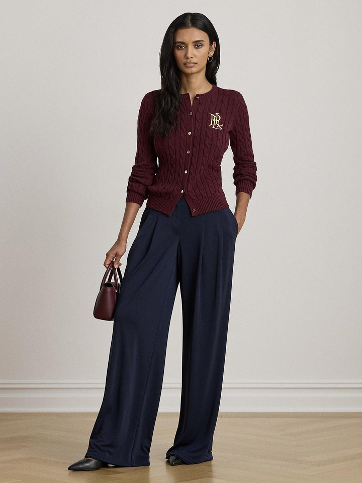 CABLE-KNIT COTTON CARDIGAN