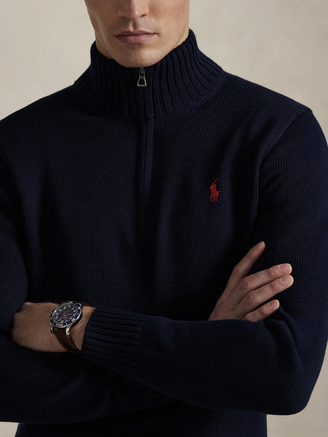 Cotton quarter zip