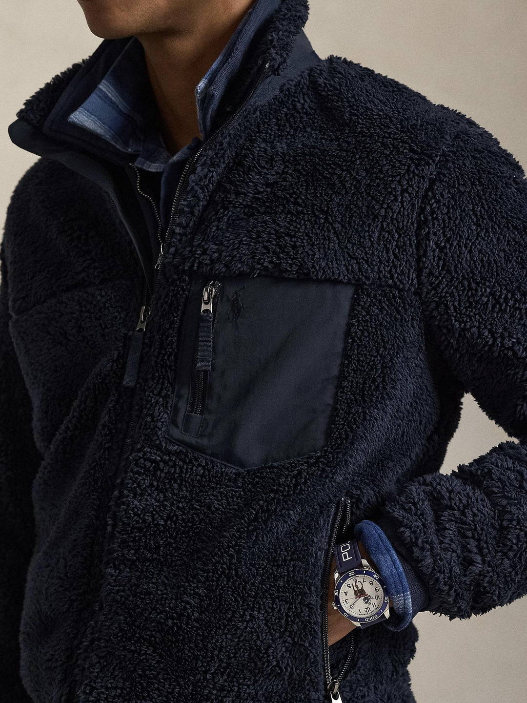 PILE FLEECE HYBRID JACKET