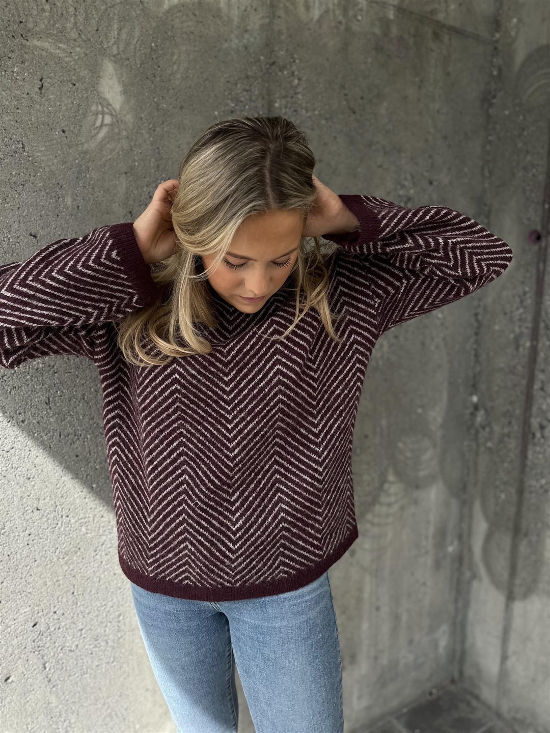 SLfLulu ls Herringbone knit