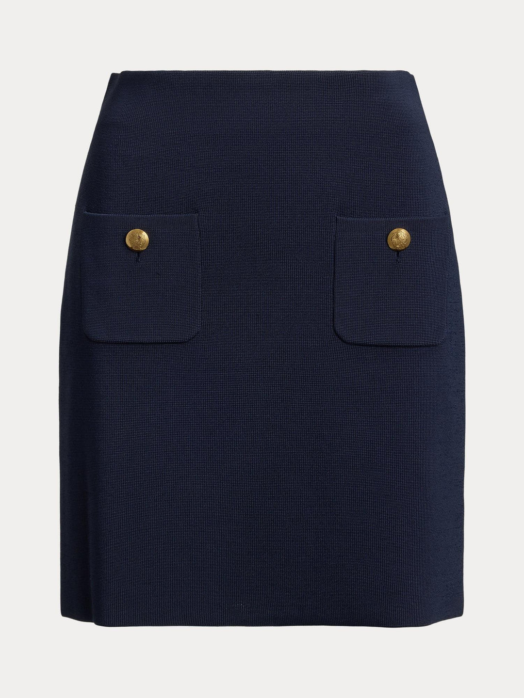 Button trim mini skirt