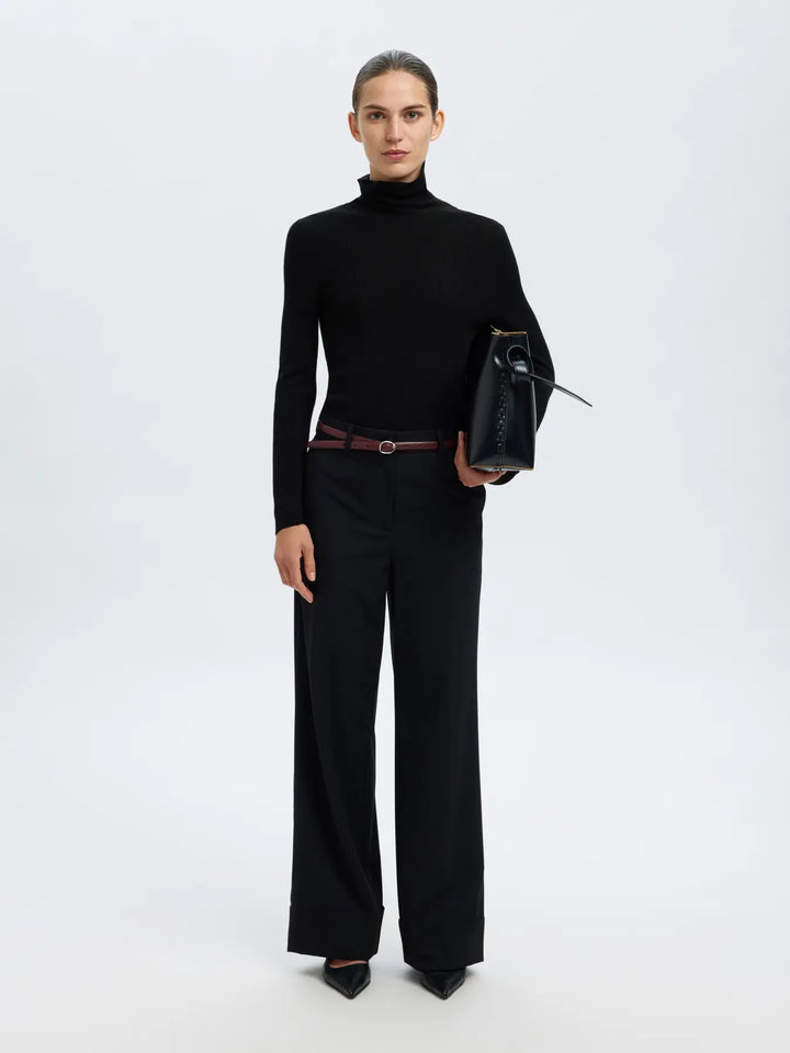 SLFIngridLS knit rollneck