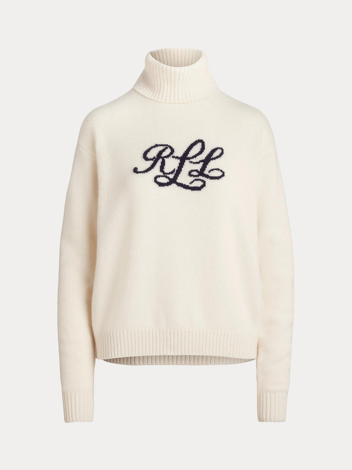 Logo cashmere turtleneck sweater