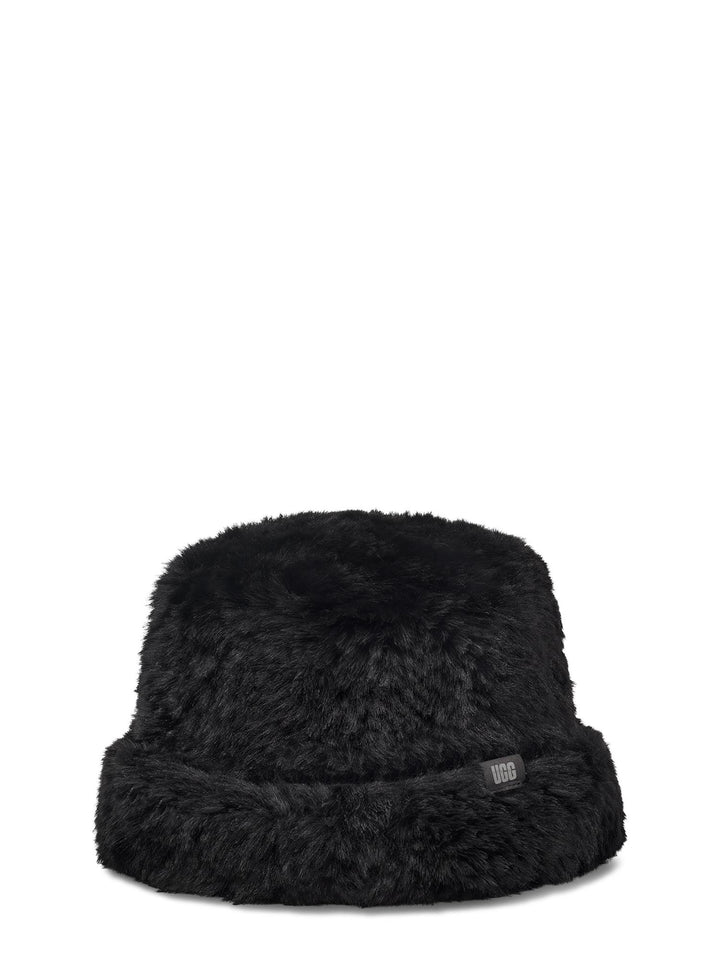 W Faux fur bucket hat