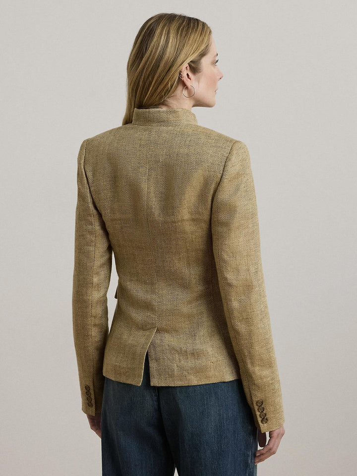 Herringbone linen jacket