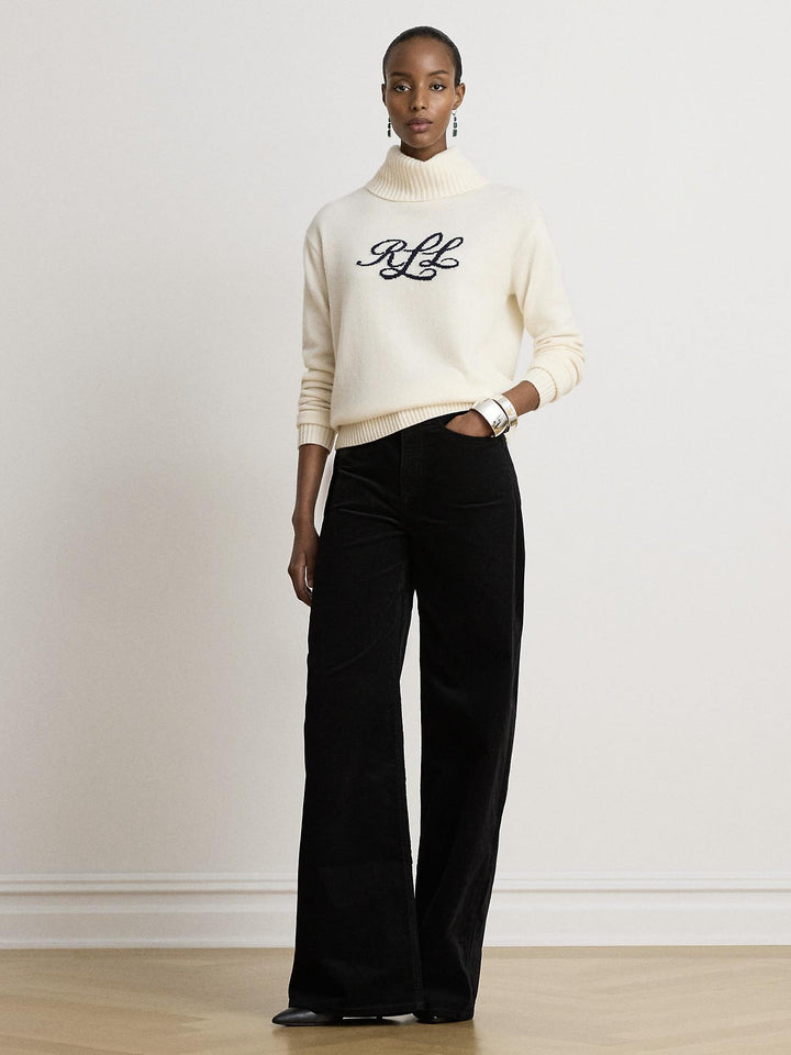 Logo cashmere turtleneck sweater