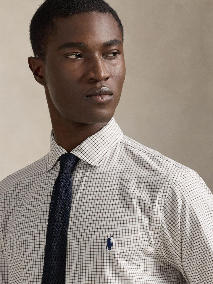 Custom fit poplin stretch shirt