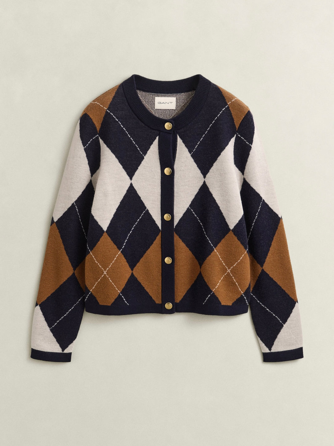 Argyle C-Neck Cardigan