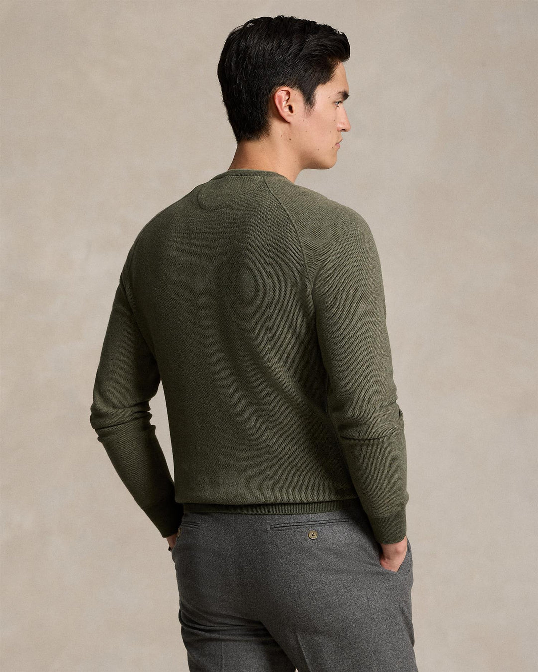 Textured Cotton Crewneck