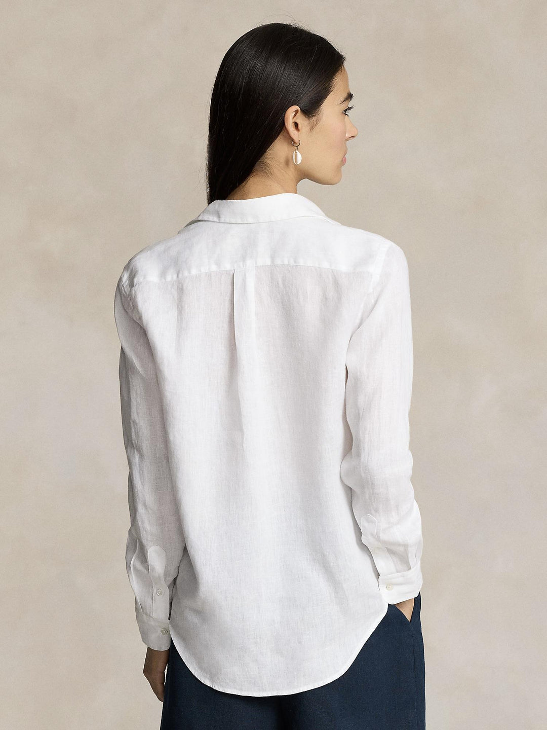 Classic fit linen shirt