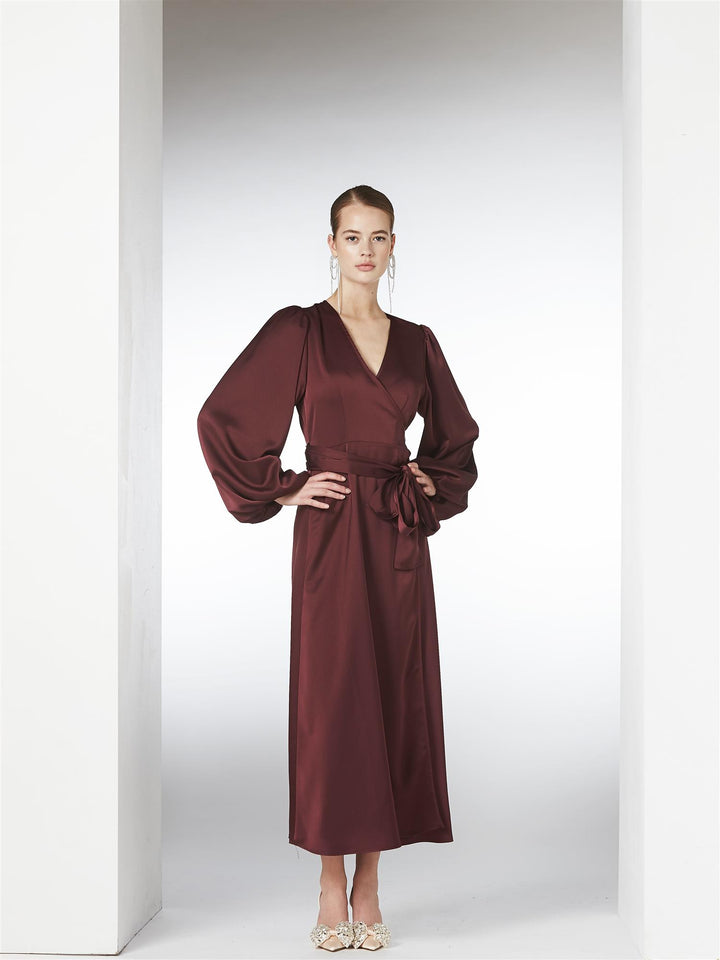 Locki Satin Maxi dress