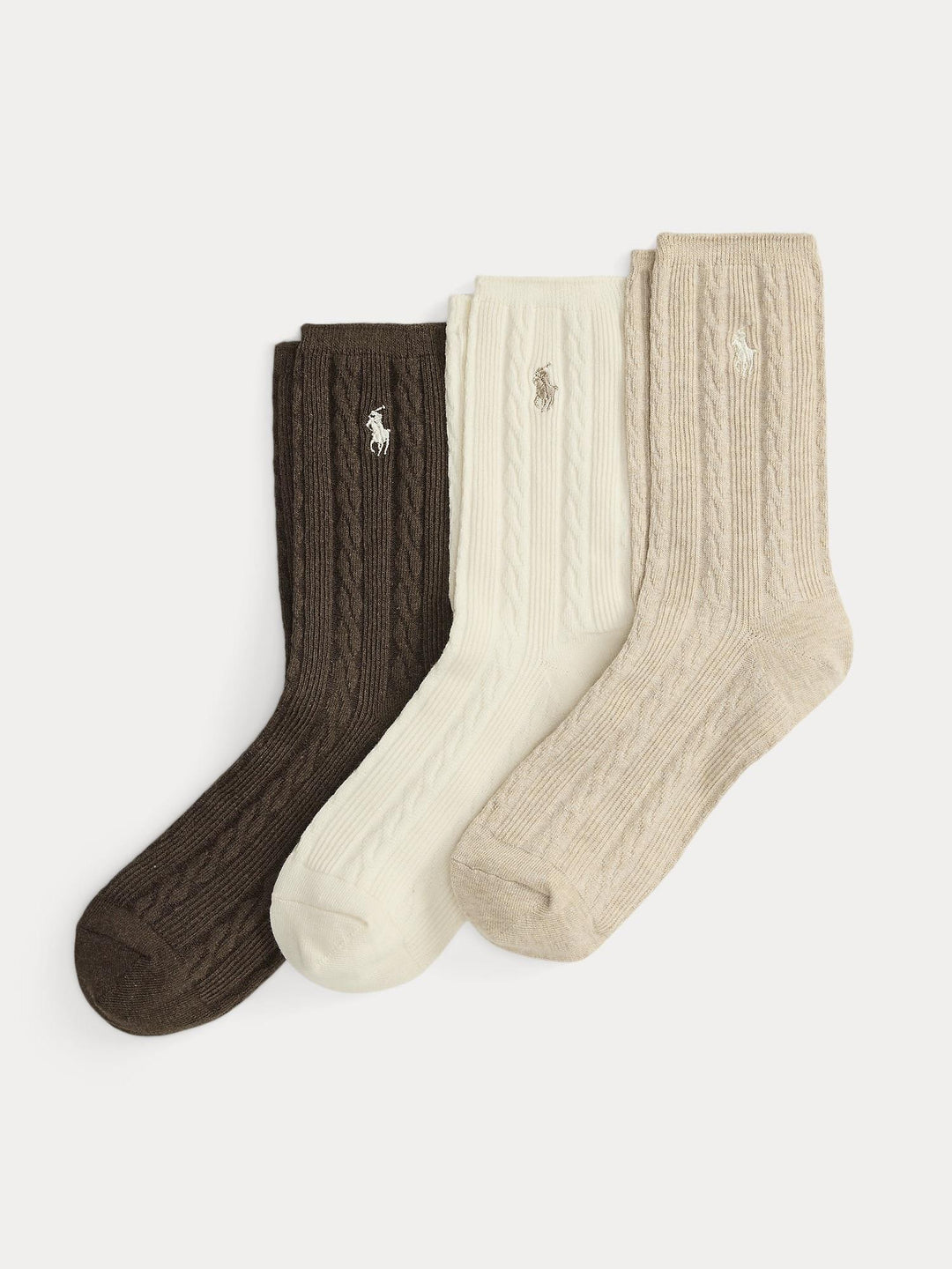 Cable Knit Crew Sock 3 Pack