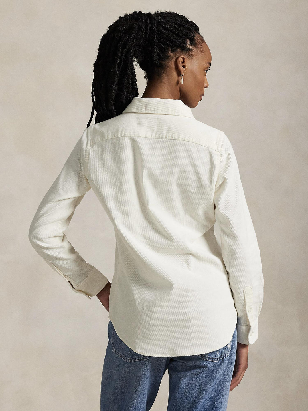 Stretch Slim Fit Cotton Corduroy Shirt