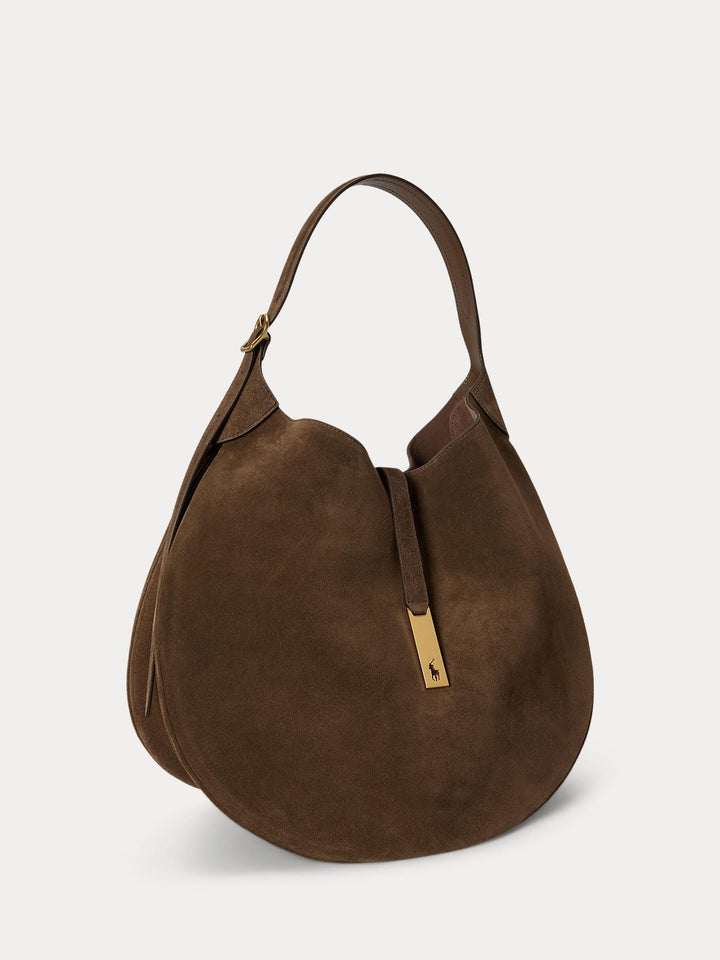 Polo Suede Large Shoulder Bag