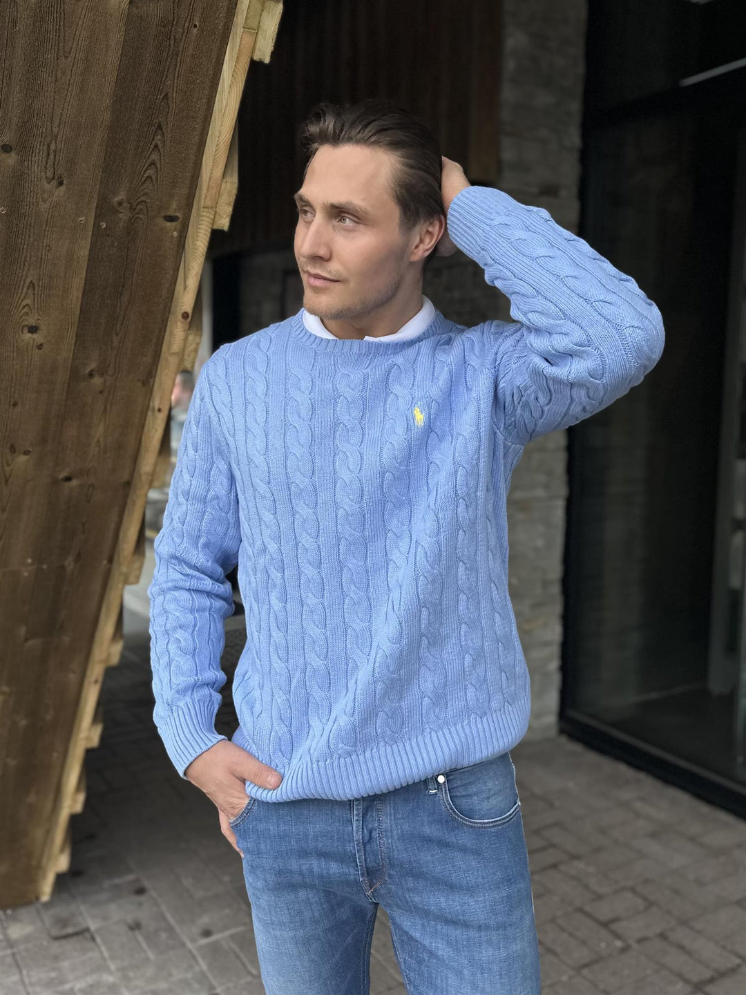 Cable Knit Cotton Sweater