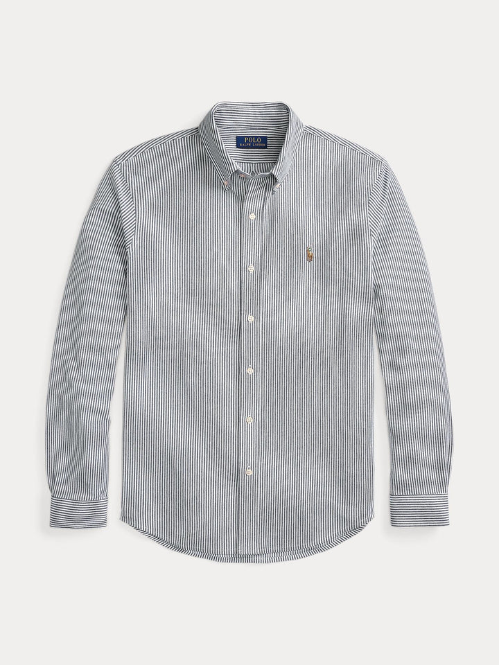Striped Knit Oxford Shirt