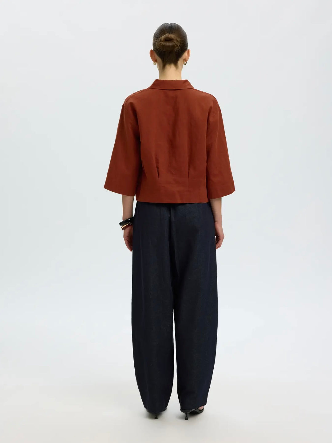 Slfcleo Regular 3/4 Cropped Shirt B