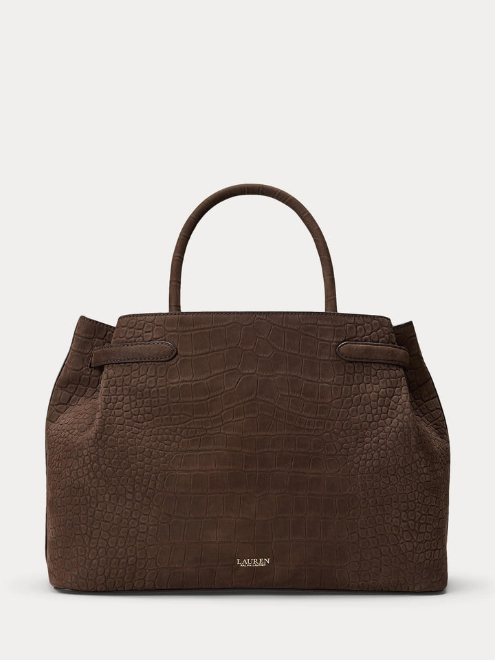 Embossed Nubuck Large Blaike Satchel