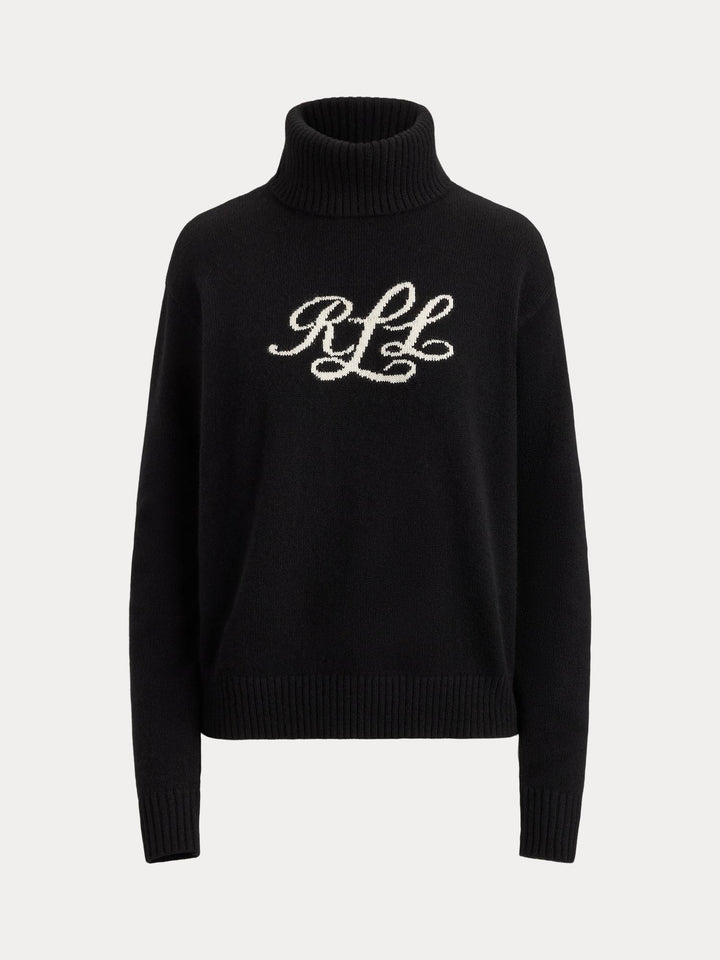 Logo cashmere turtleneck sweater