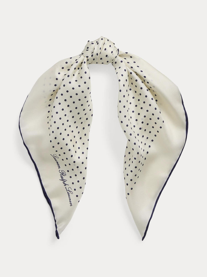 Polka dot silk scarf