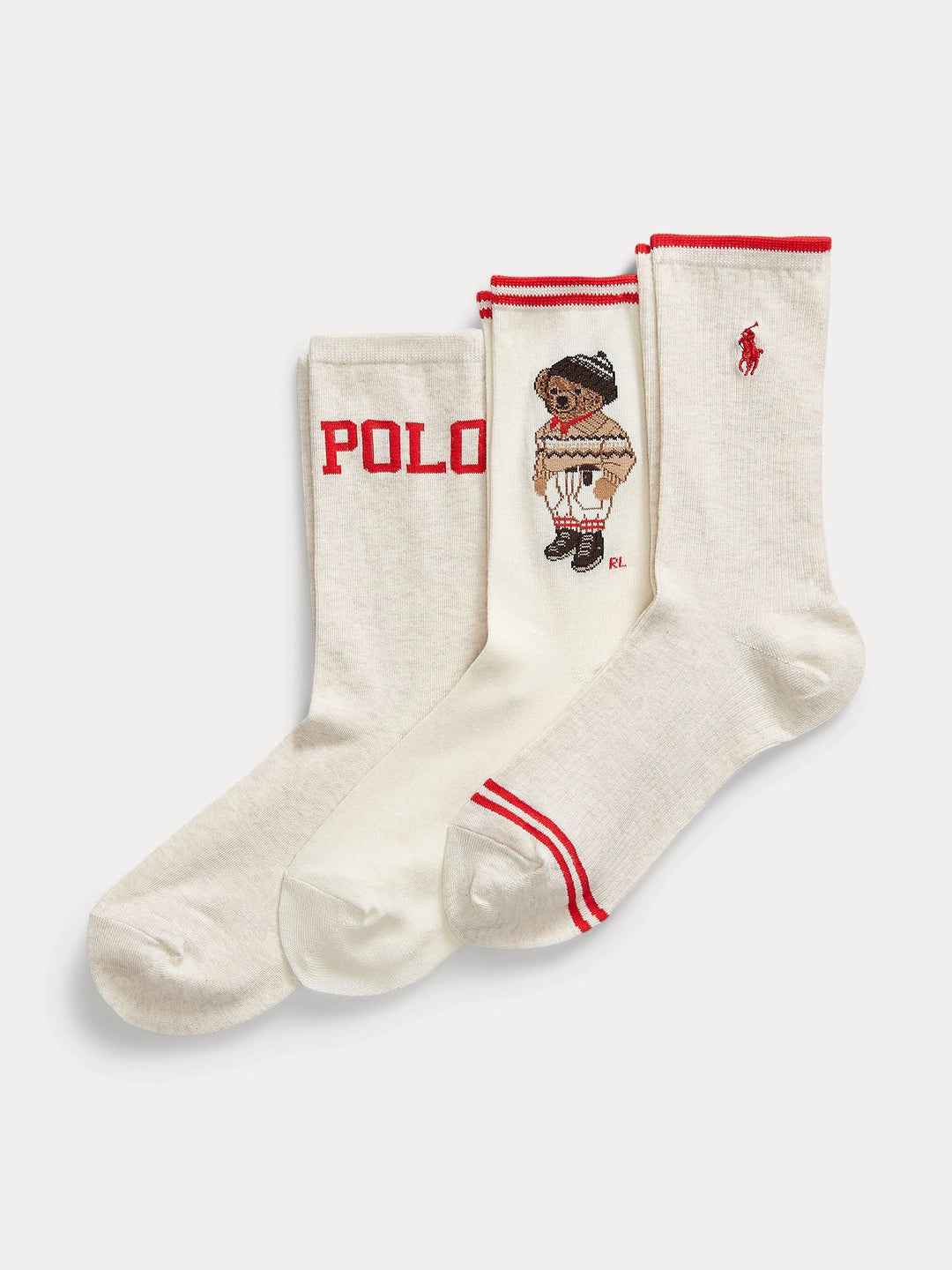 Polo Bear Crew Sock 3 Pack Gift Set