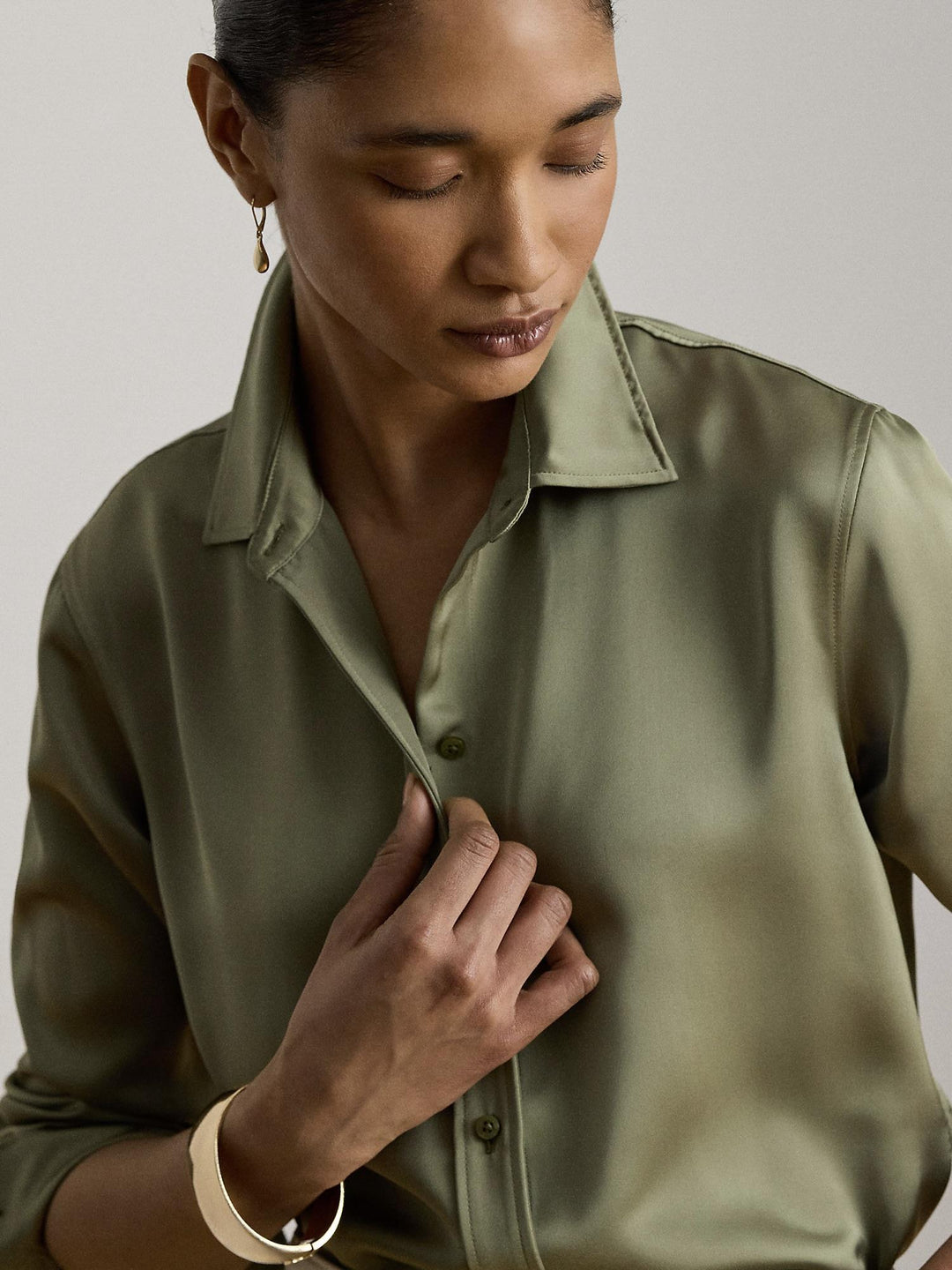 SATIN CHARMEUSE SHIRT