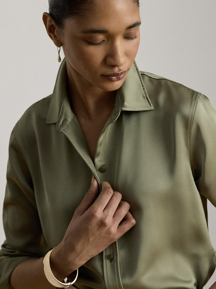 SATIN CHARMEUSE SHIRT