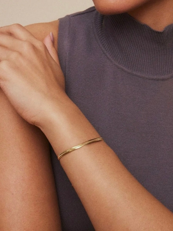 Herringbone Bracelet Gold