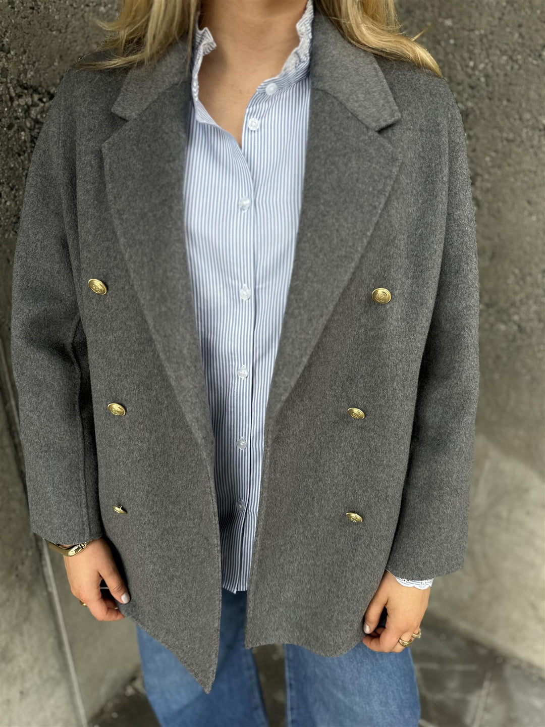 Handstitched peacoat
