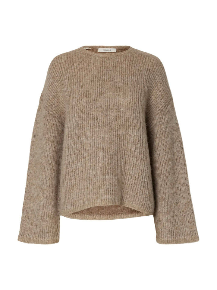 Slflulu Loose Ls Knit O-Neck
