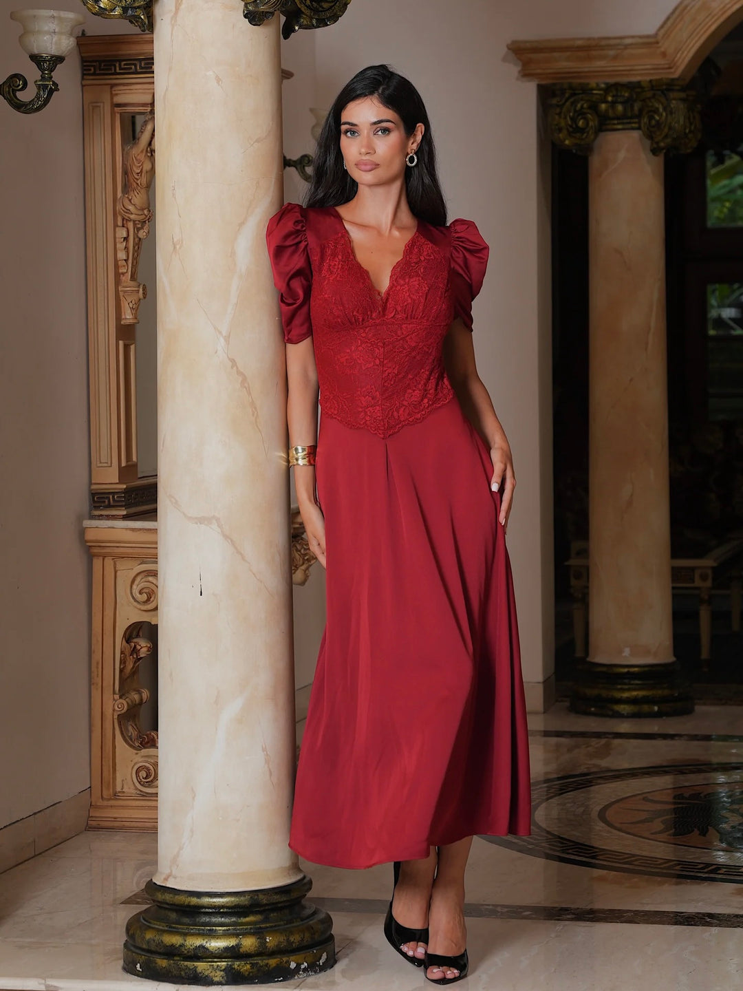 Francis Lace Midi Dress