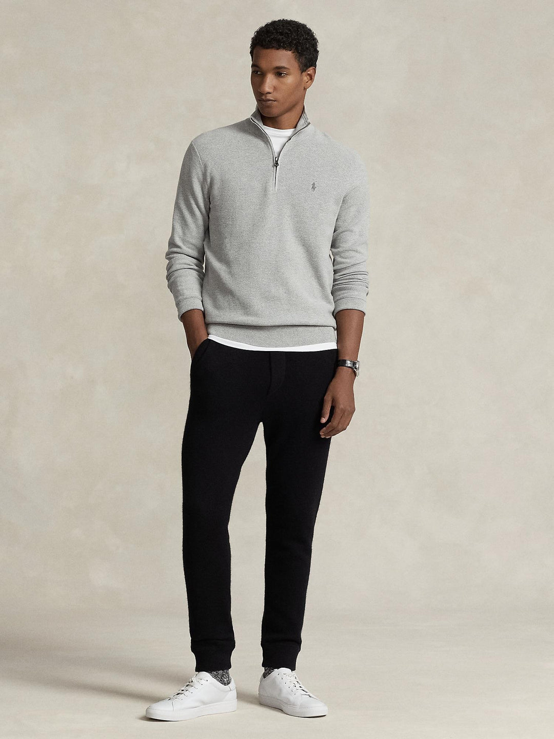 Knit Cotton Quarter Zip