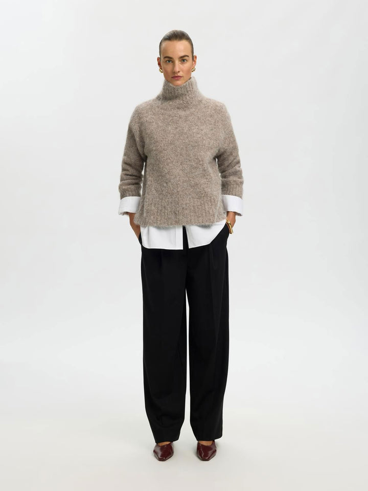 Slwgabriella Ls Knit High Neck Noos