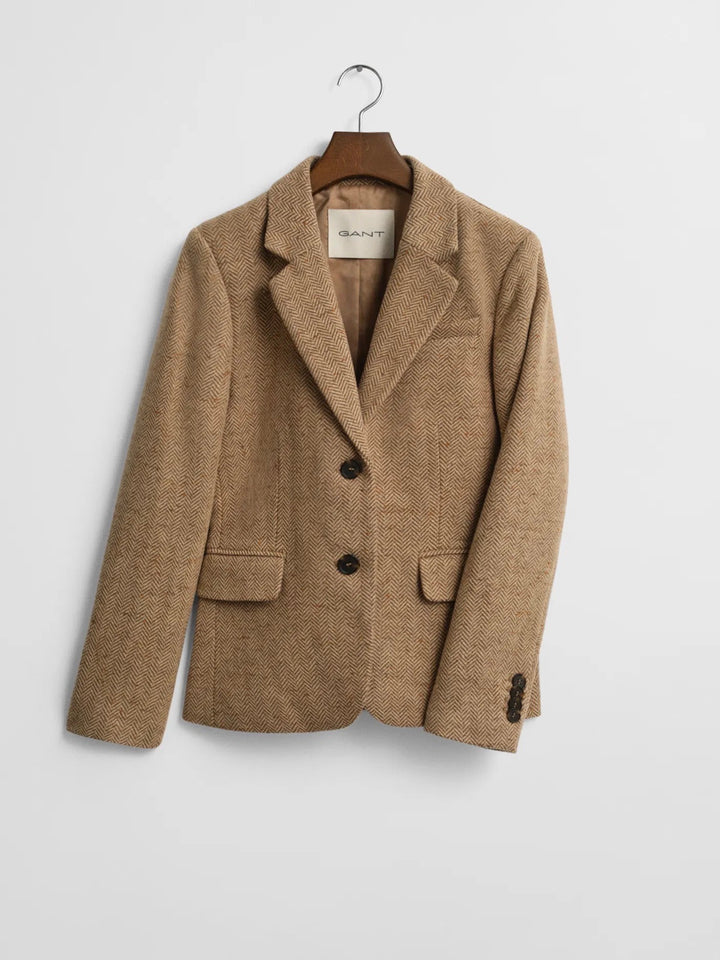 Slim wool blend herringbone