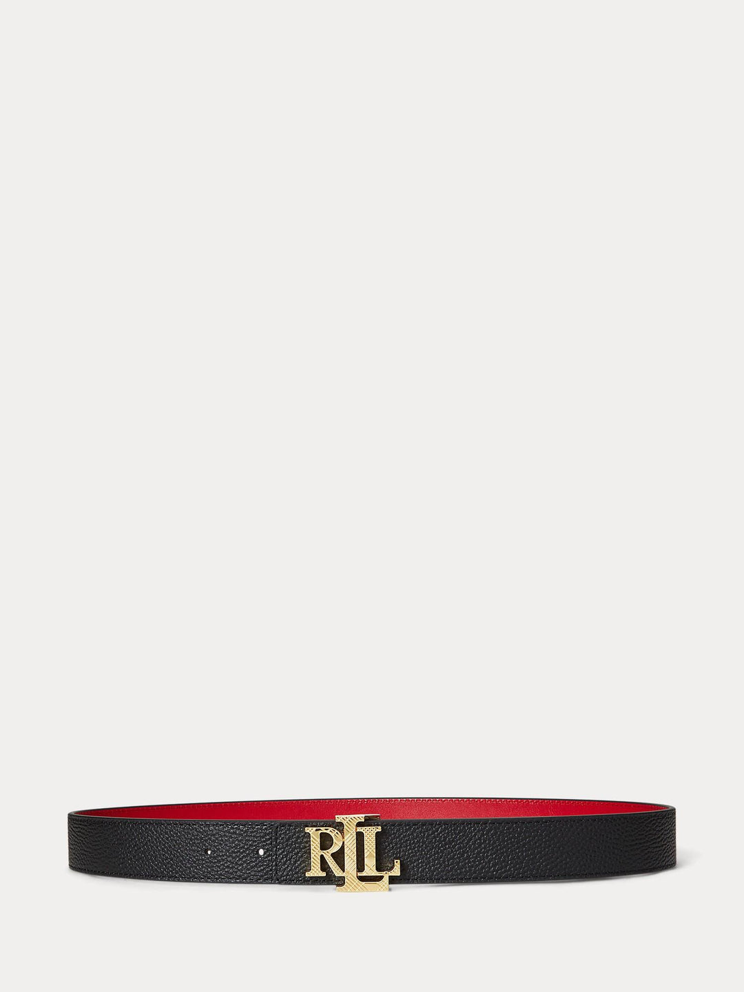 Logo Reversible Pebbled Leather Belt