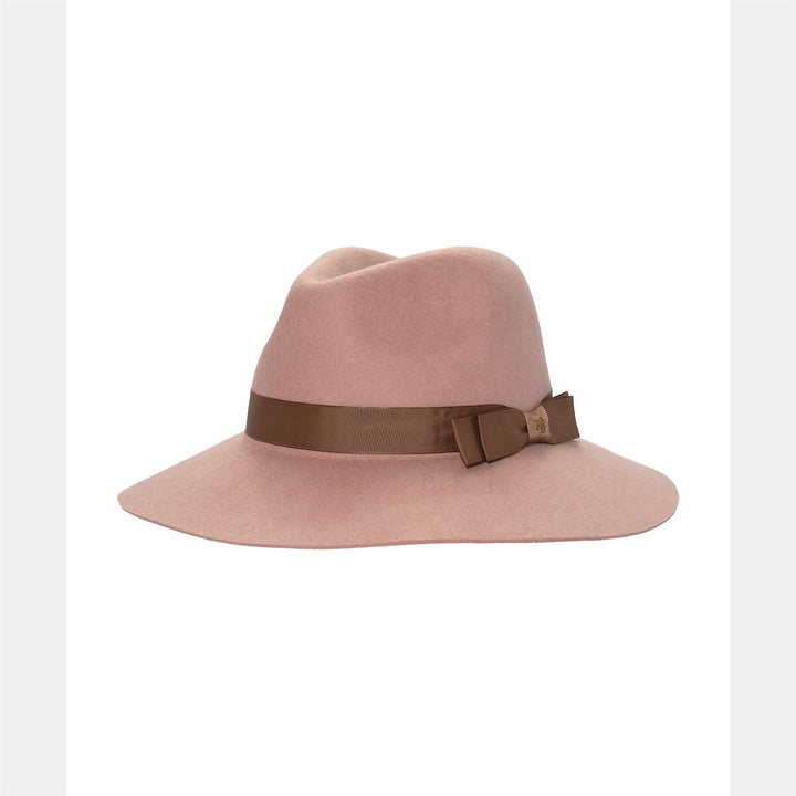 Bow Trim Wool Felt Fedora