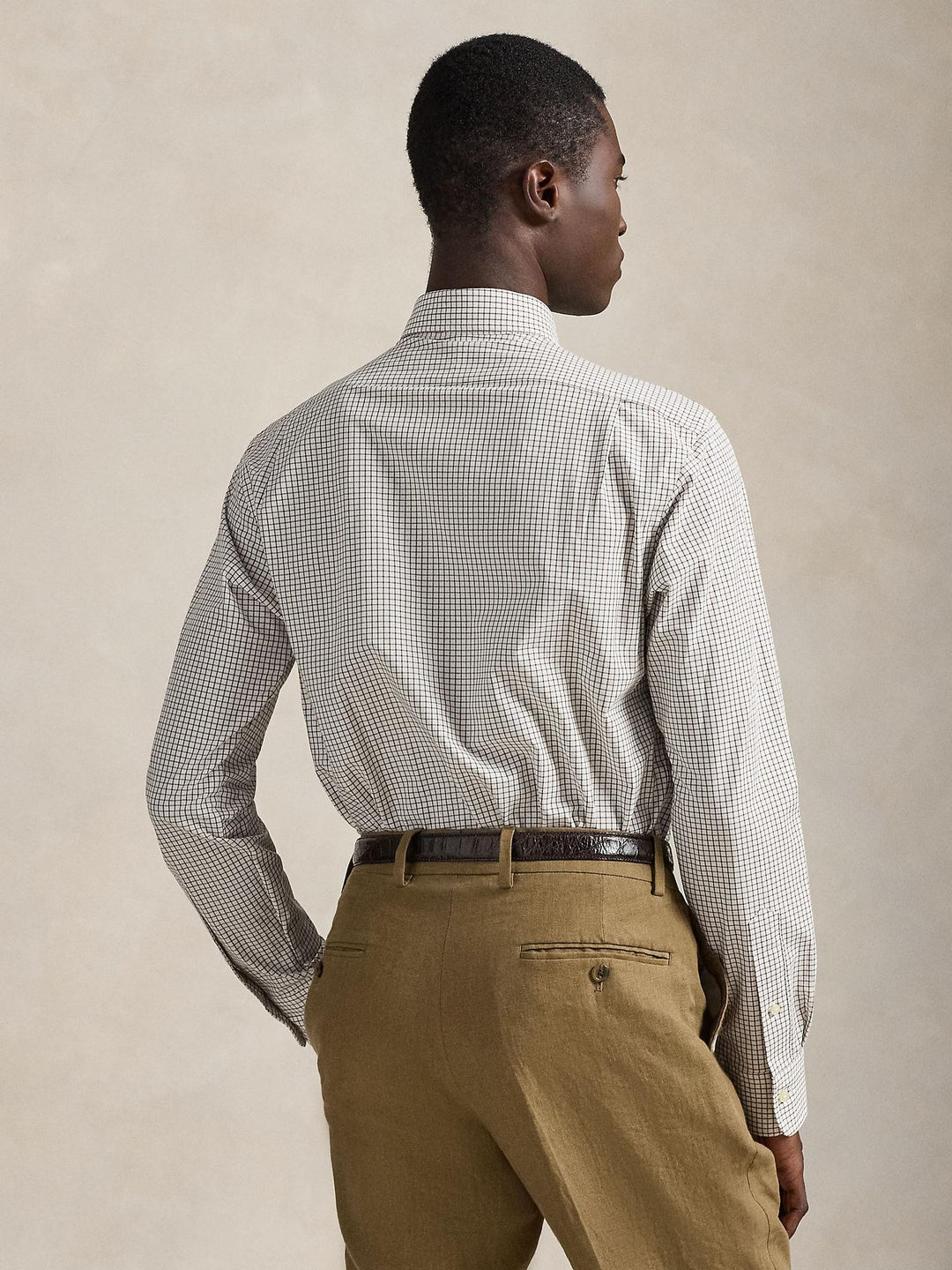 Custom fit poplin stretch shirt