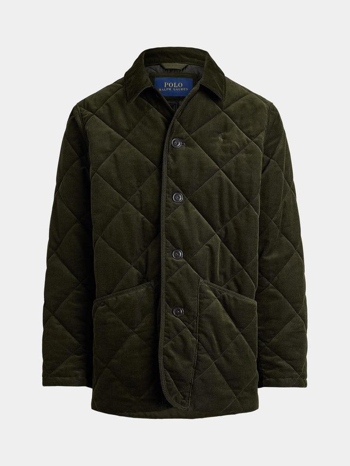 Quilted corduroy barn coat