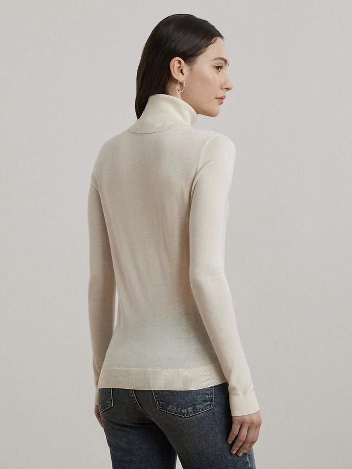 Silk Blend Turtleneck Sweater