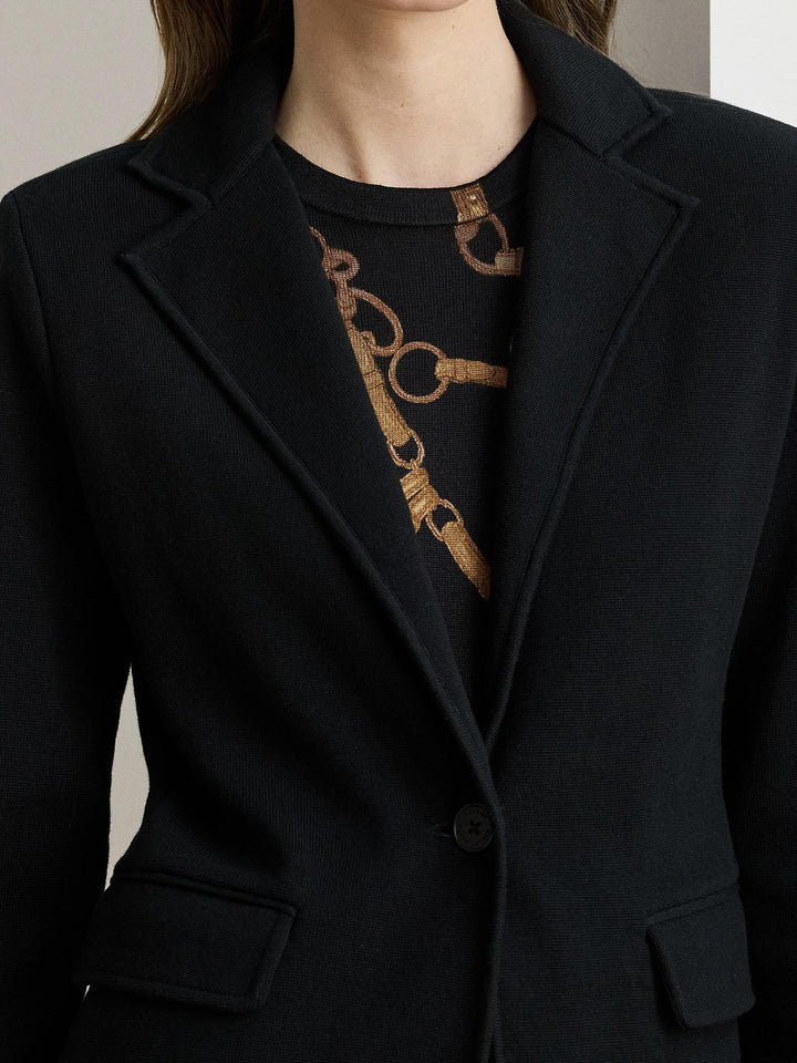 Cotton Blend Sweater Blazer