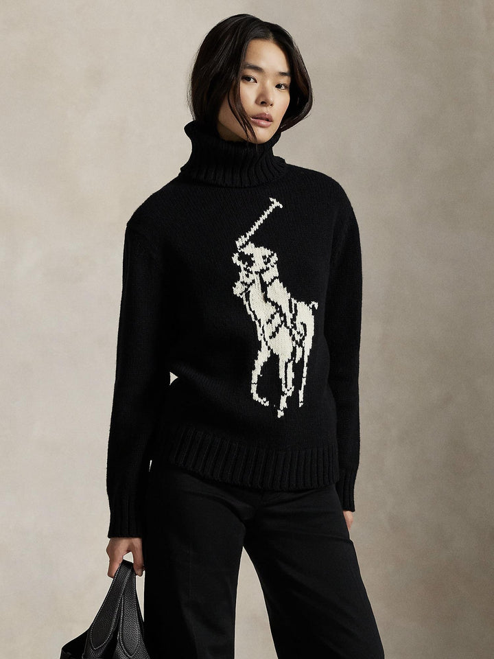 Big pony wool turtleneck
