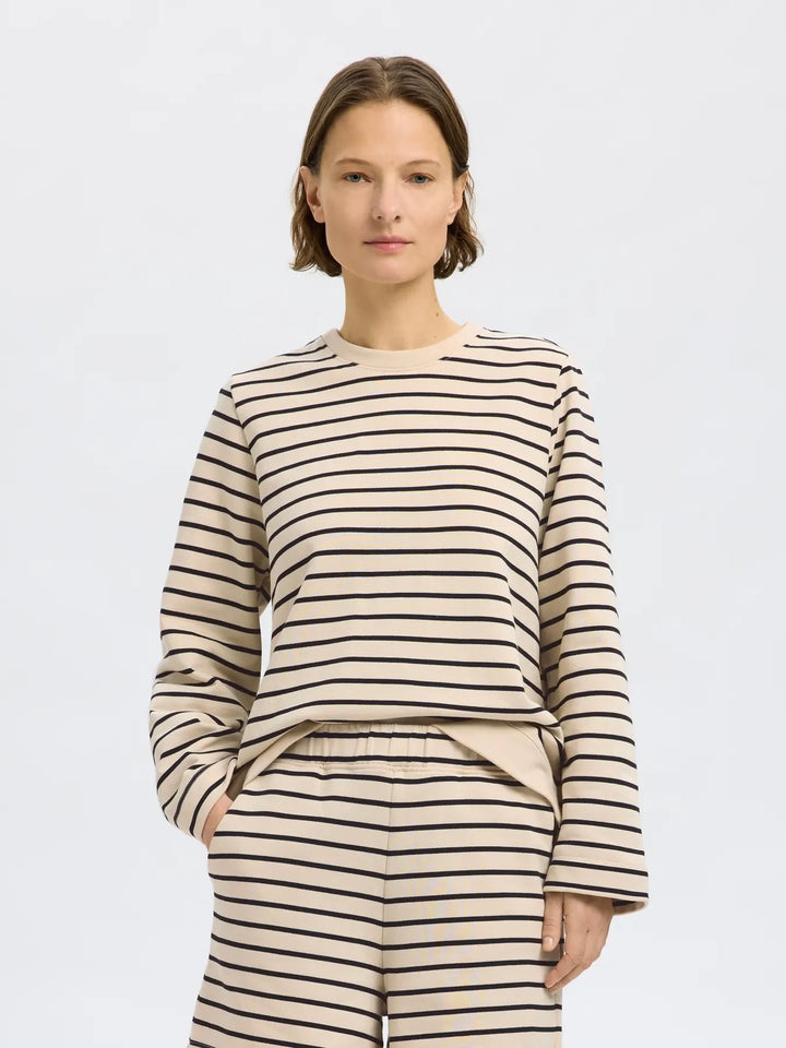 SLFElise LS Striped Sweat