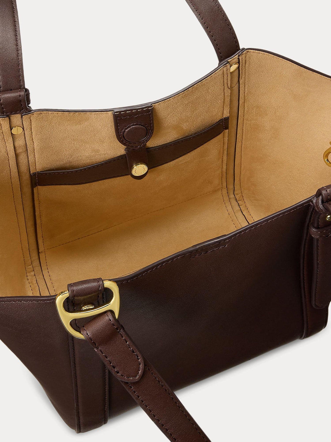 Leather small tote bag