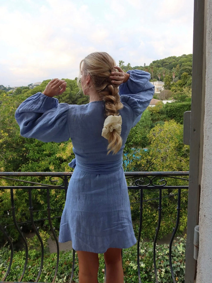 Locki linen wrap dress